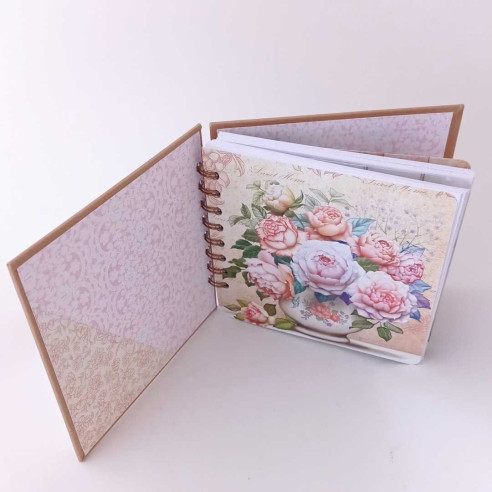 LIBRETA ARTESANAL ROSA