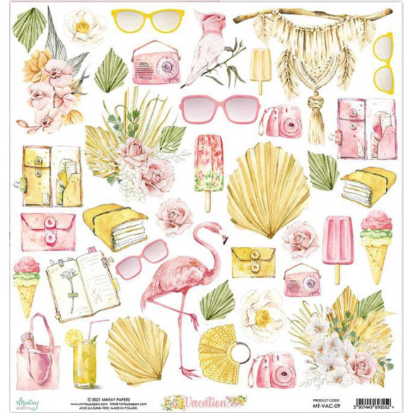 Colección papeles de scrapbooking "Vacation" 30.5 x 30.5 cm