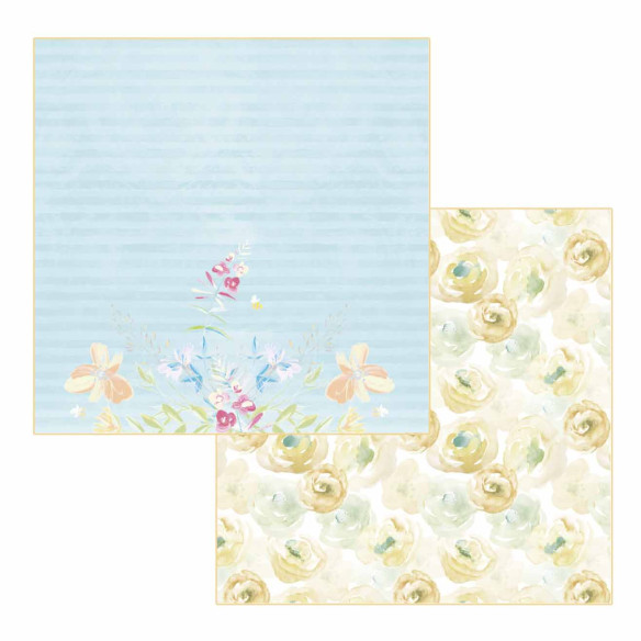 Colección papeles de scrapbooking "Nuevas ilusiones" 21x21 cm una cara