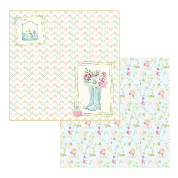 Colección papeles de scrapbooking "Nuevas ilusiones" 21x21 cm una cara