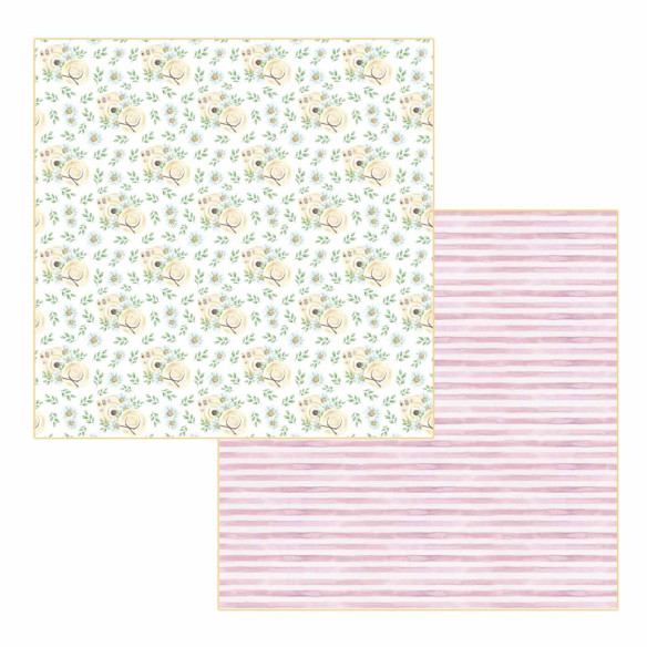 Colección papeles de scrapbooking "Nuevas ilusiones" 21x21 cm una cara