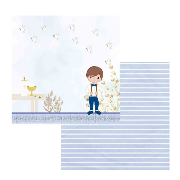 Colección SCRAPBOOKING - "MI PRIMERA COMUNIÓN" 21x21 cm impresos a DOBLE cara