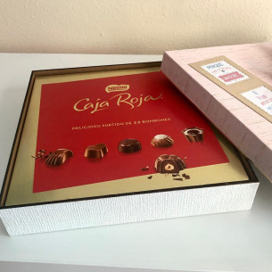 Caja de madera para abuela - Rosa con foil y Blanco 2