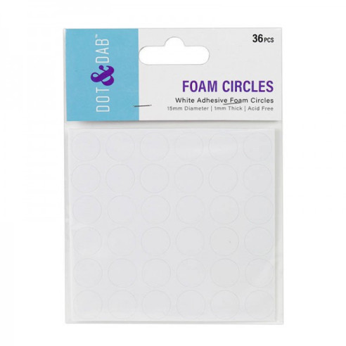 36 Círculos 3D FOAM ADHESIVOS doble cara (15 mm x 1 mm)