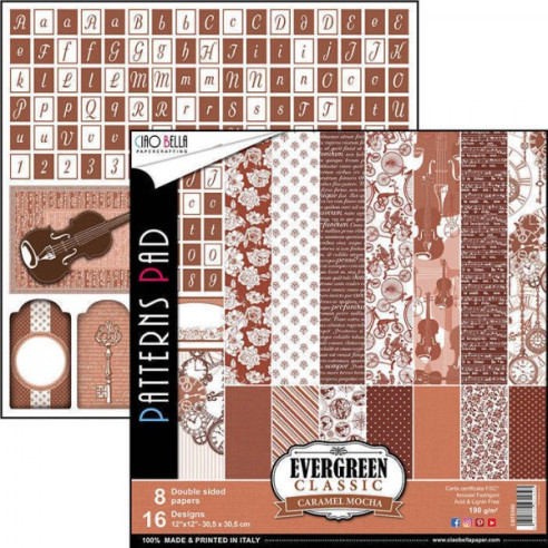 Colección SCRAPBOOKING "EVERGREEN CLASSIC CARAMEL MOCHA"