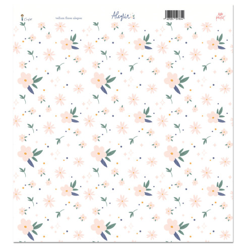 VELLUM con estampado de FLORES alegres