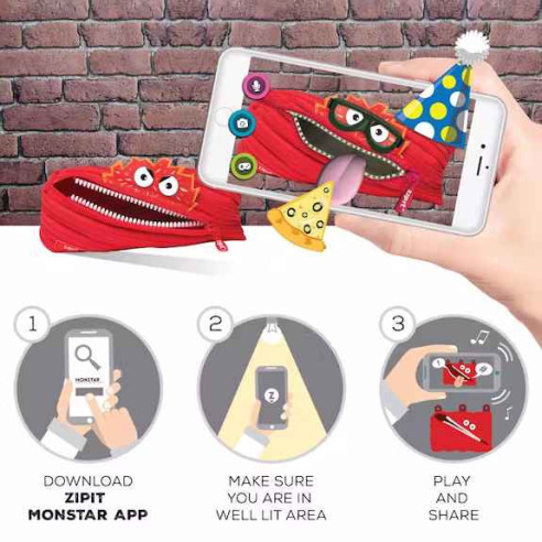 Estuche Monstar color rojo