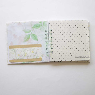 Libreta artesanal 15 x 15 cm diseño de Flores 2