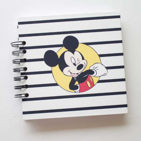 Libreta artesanal 15 x 15 cm Mickey