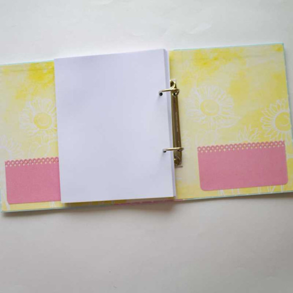 Fichero artesanal 22 x 19 cm Verde con Lunares