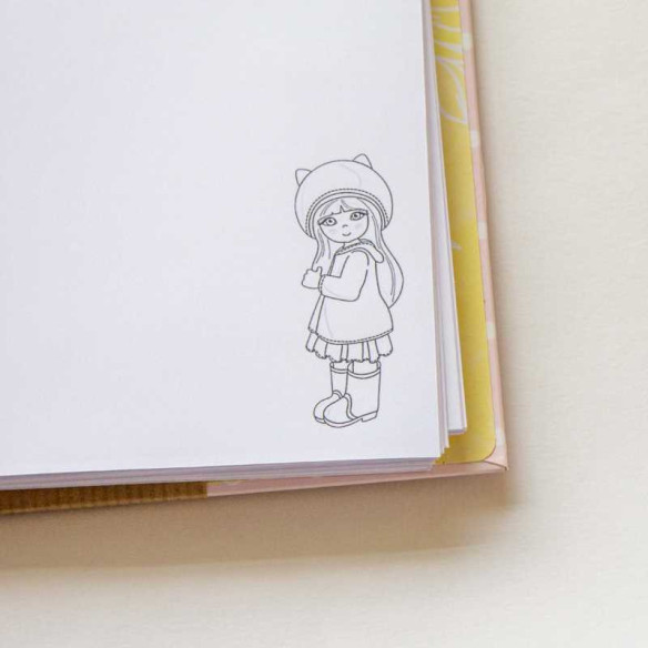 Fichero artesanal 22 x 19 cm Rosa con Lunares