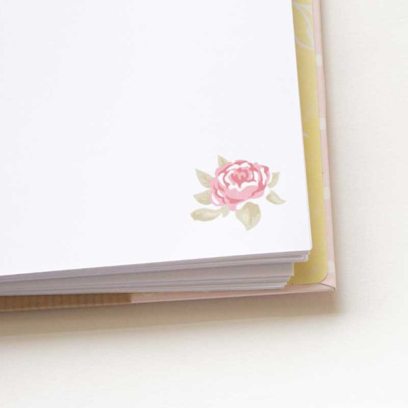 Fichero artesanal 22 x 19 cm Rosa con Lunares