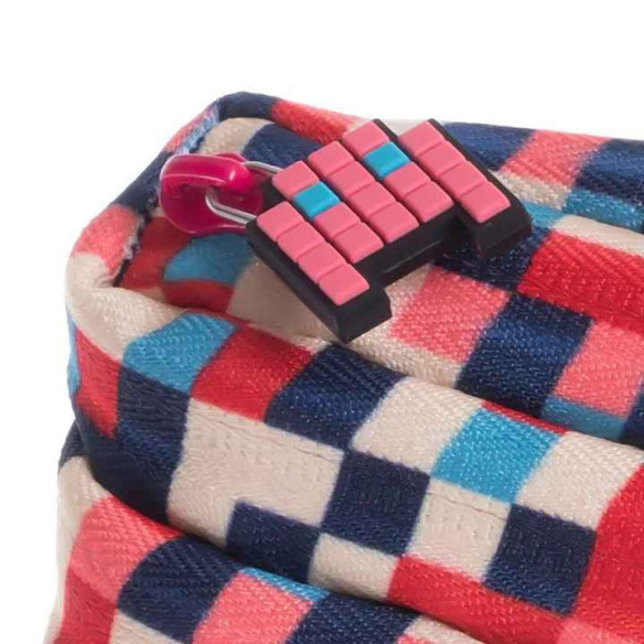 Estuche con 3 anillas rojo y azul Zipit