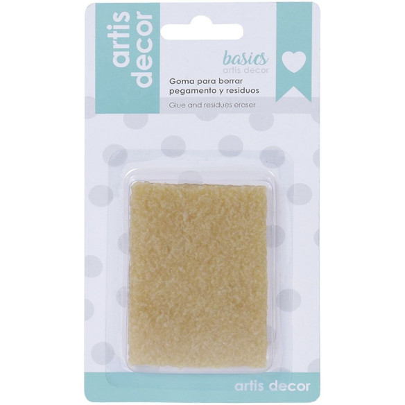 Goma para borrar pegamento y residuos