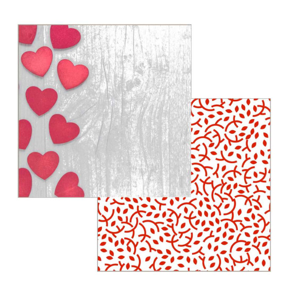 Colección papeles de scrapbooking "San Valentín" 21x21 cm doble cara