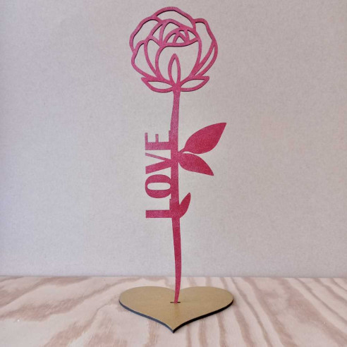 Rosa de madera personalizada con nombre