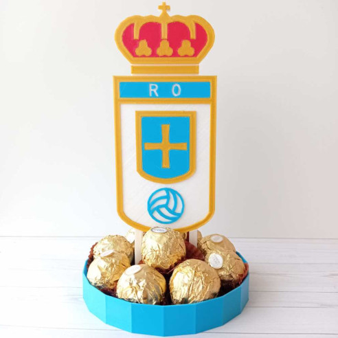 Centro de mesa Real Oviedo con Bombones