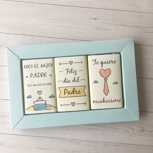 Chocolates con mensaje "Eres el mejor padre del mundo entero"