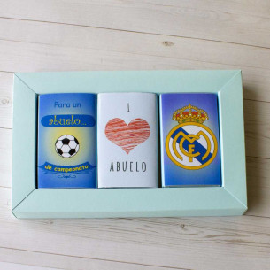 Chocolates con mensaje para un abuelo del Real Madrid