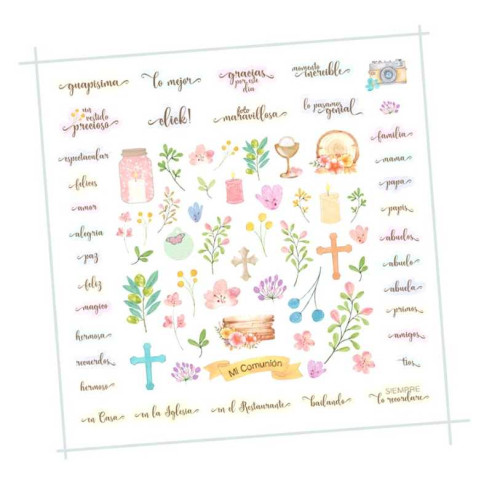 Colección de scrapbooking "La niña que hoy celebra su Primera Comunión" 30.5cm Una cara