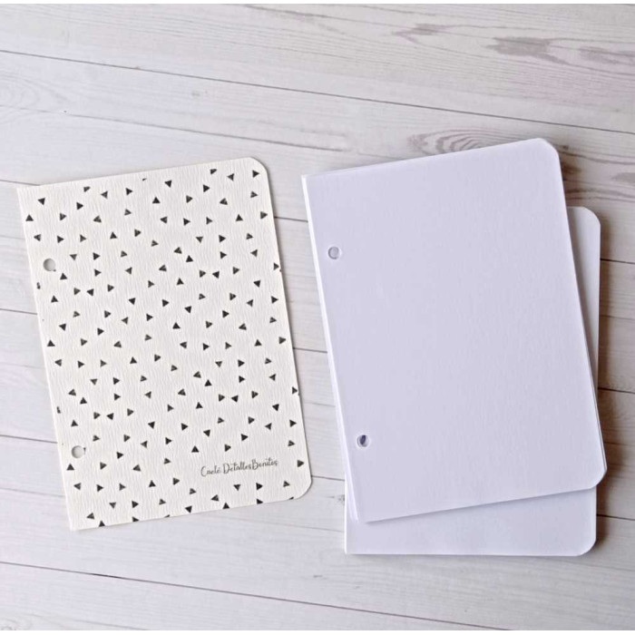 Recambio para archivador hojas en blanco tamaño A6 (60 hojas)