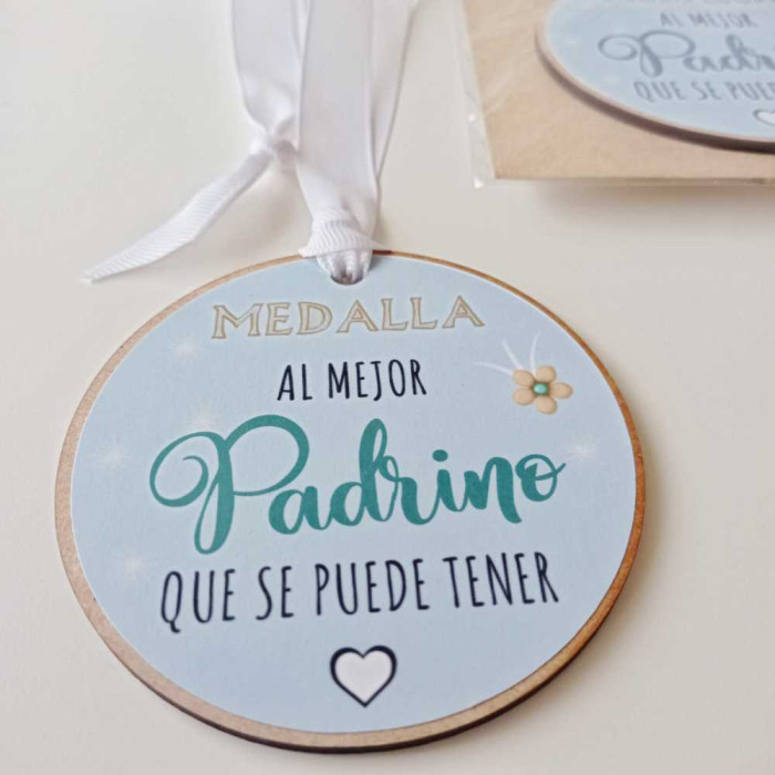 Medalla de madera al Mejor Padrino