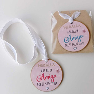 Medalla de madera a la Mejor Amiga 2