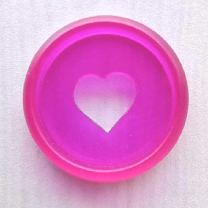 Discos para encuadernar planner 24 mm Fucsia transparente - Corazón