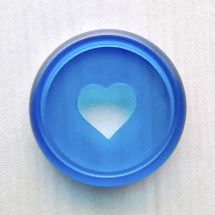 Discos para encuadernar planner 24 mm Azul transparente - Corazón