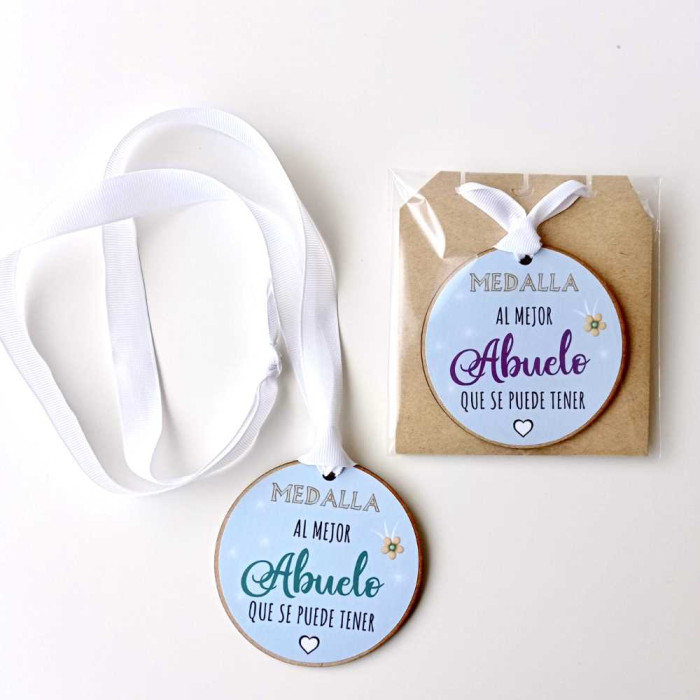 Medalla de madera al Mejor Abuelo