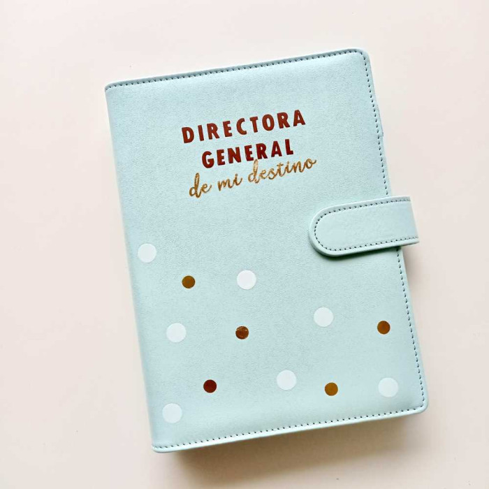 Archivador de polipiel "Directora general de mi destino" A5 color azul