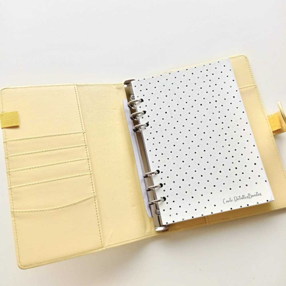 Archivador de polipiel "Eternamente alegre" A5 color amarillo