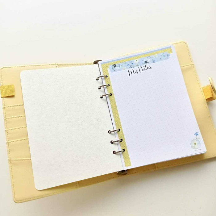 Archivador de polipiel "Eternamente alegre" A5 color amarillo