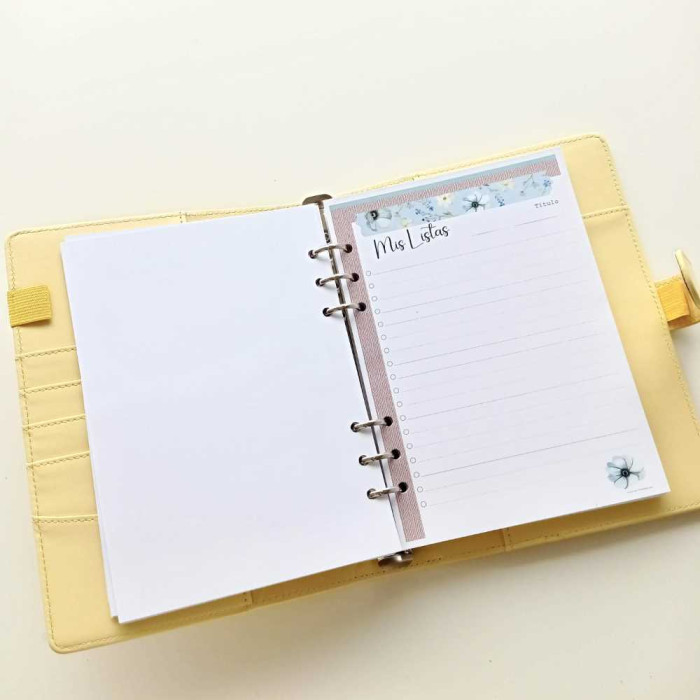 Archivador de polipiel "Eternamente alegre" A5 color amarillo