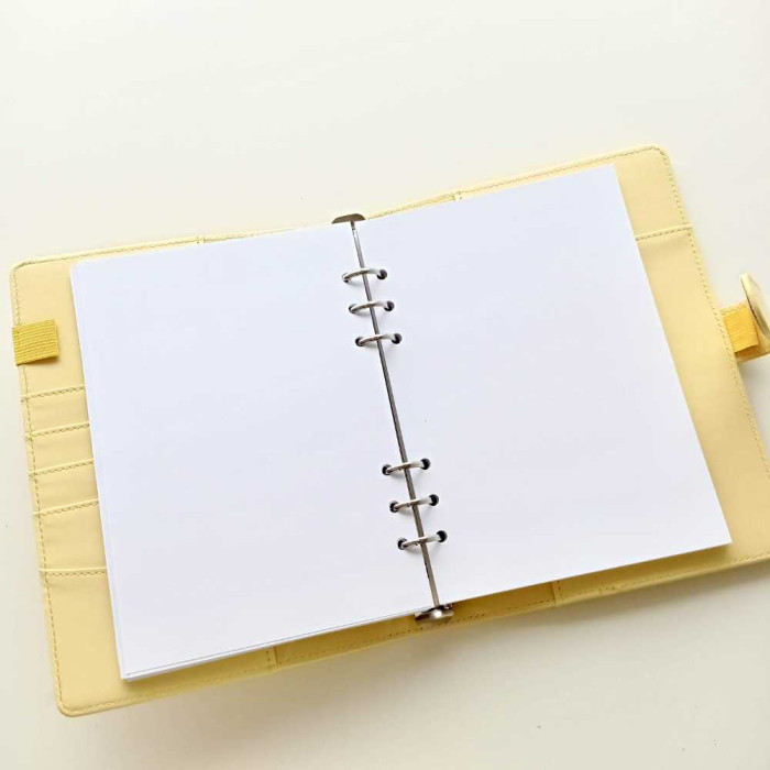 Archivador de polipiel "Eternamente alegre" A5 color amarillo