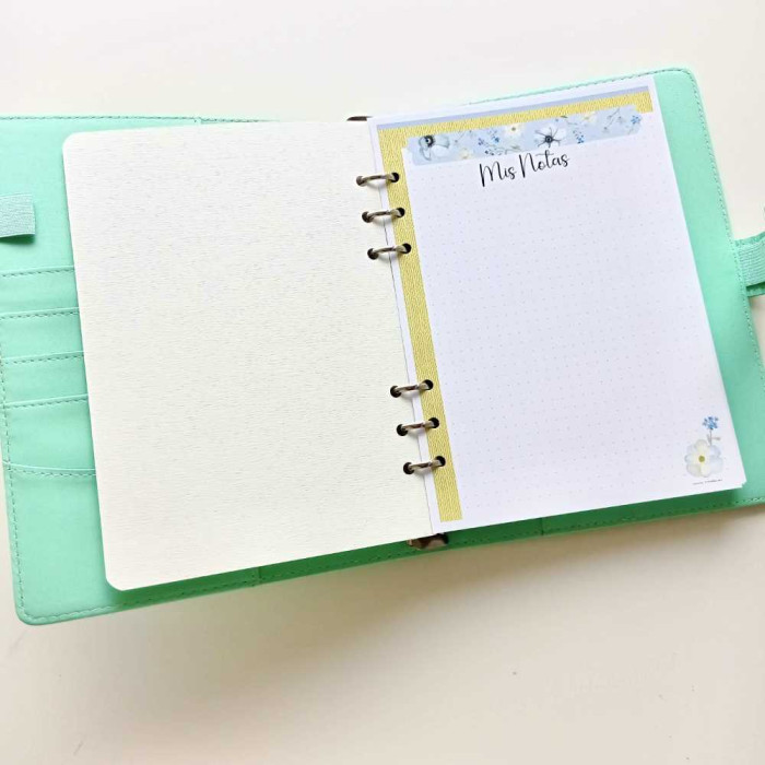 Archivador de polipiel "Suerte" A5 color verde