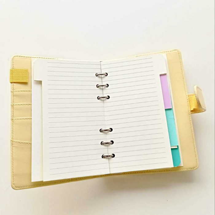 Archivador de polipiel "Eternamente alegre" A6 color amarillo