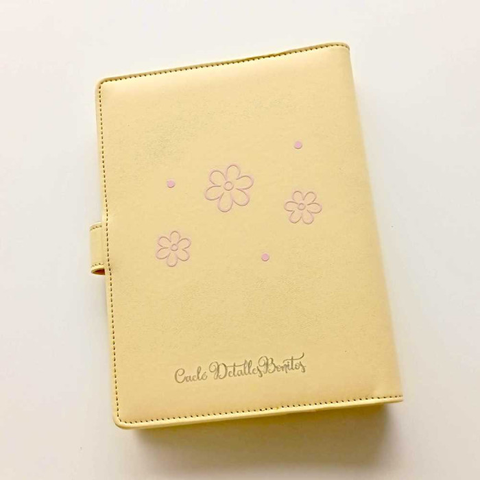 Archivador de polipiel "Eternamente alegre" A6 color amarillo