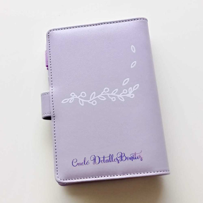 Archivador de polipiel "Mi vida mis reglas" A6 color lila