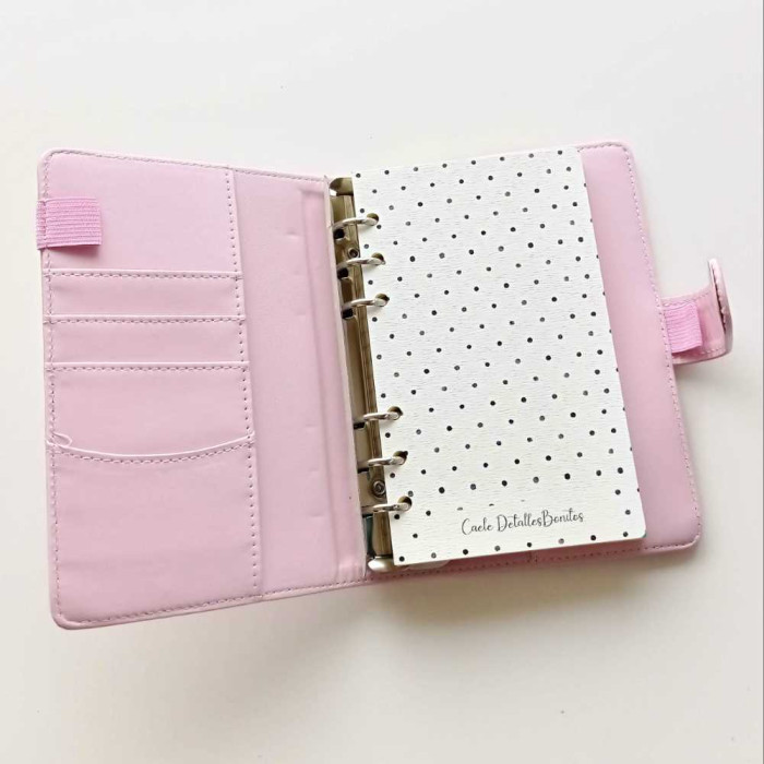 Archivador de polipiel "Siempre autentica" A6 color rosa