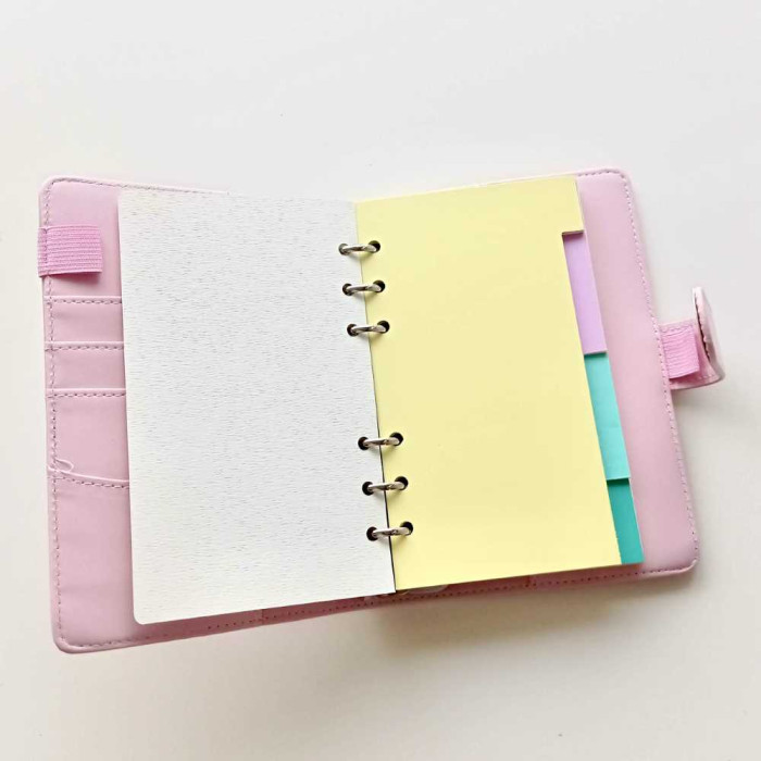 Archivador de polipiel "Siempre autentica" A6 color rosa