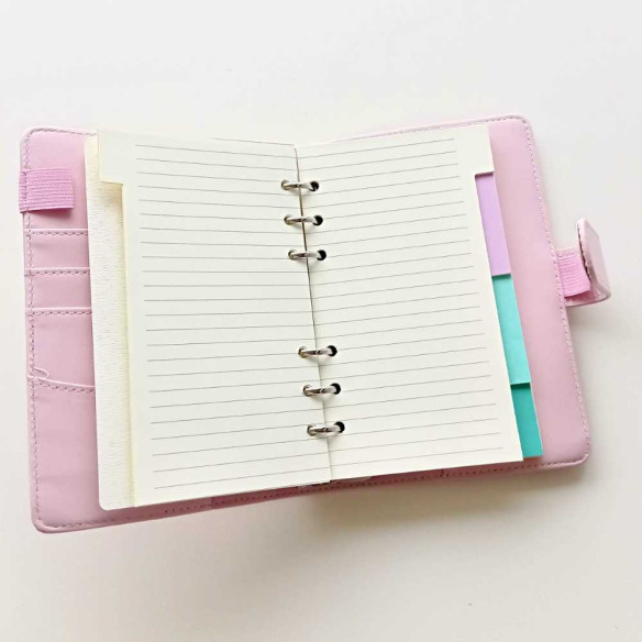 Archivador de polipiel "Siempre autentica" A6 color rosa