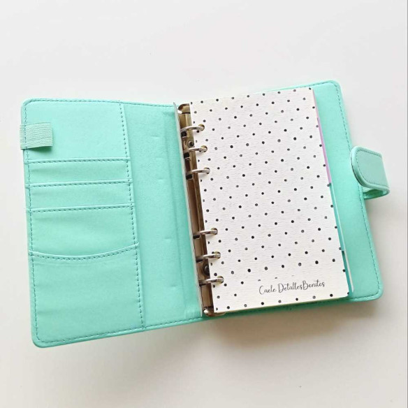 Archivador de polipiel Suerte A6 color verde