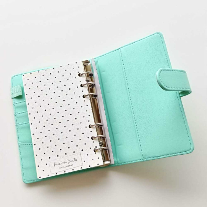 Archivador de polipiel Suerte A6 color verde