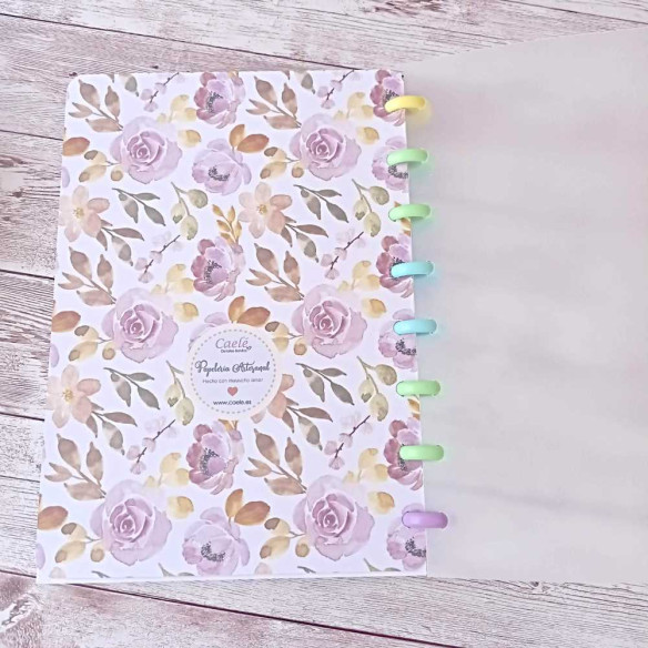 Set portadas A5 "Flores acuarela"