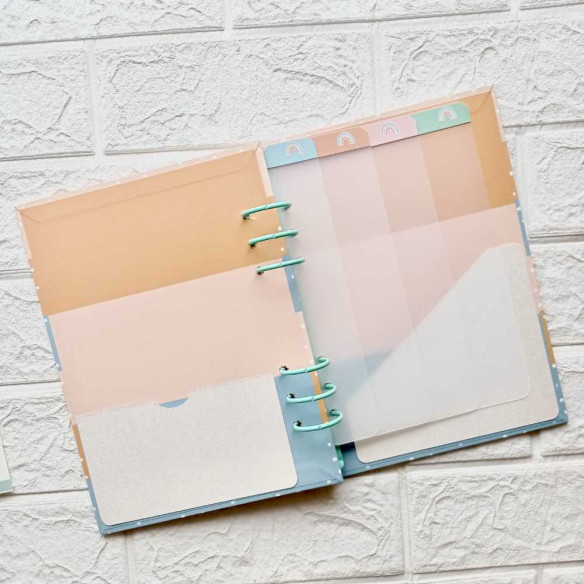 Set de 4 separadores colores pastel arcoíris