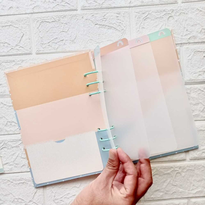 Set de 4 separadores colores pastel arcoíris