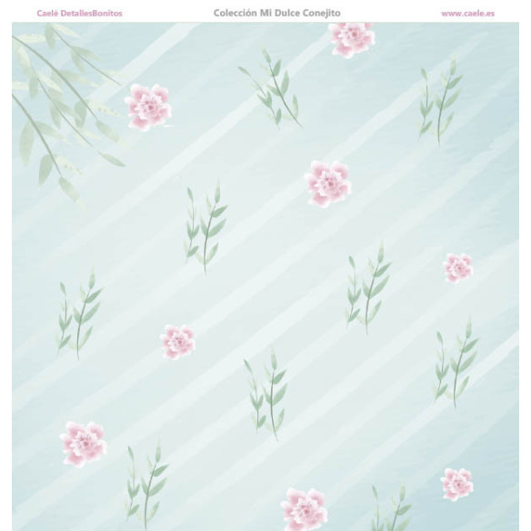 Colección papeles de scrapbooking "Mi dulce conejito" 21x21cm
