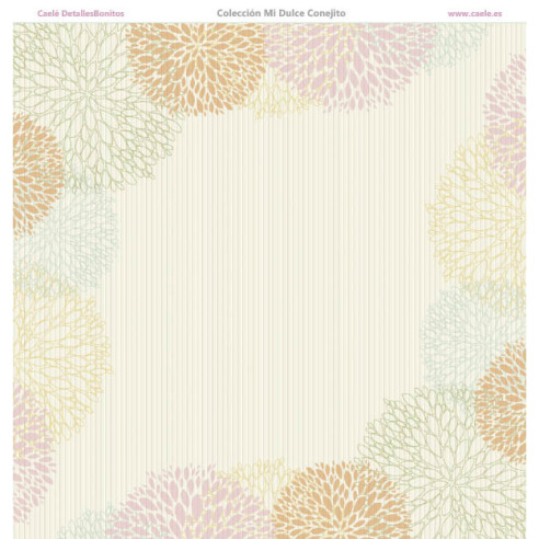 Colección papeles de scrapbooking "Mi dulce conejito" 21x21cm