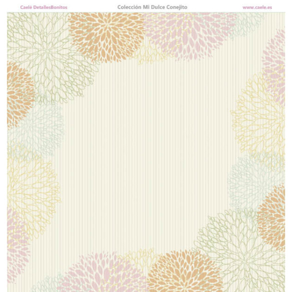 Colección papeles de scrapbooking "Mi dulce conejito" 21x21cm